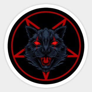 Demonic Cat Sticker